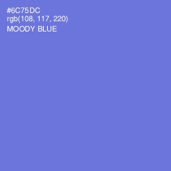 #6C75DC - Moody Blue Color Image