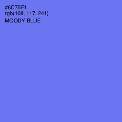 #6C75F1 - Moody Blue Color Image