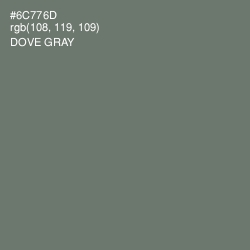 #6C776D - Dove Gray Color Image