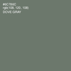 #6C786C - Dove Gray Color Image
