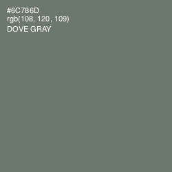 #6C786D - Dove Gray Color Image