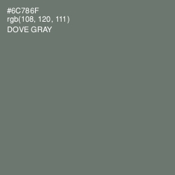 #6C786F - Dove Gray Color Image