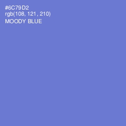 #6C79D2 - Moody Blue Color Image