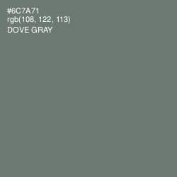 #6C7A71 - Dove Gray Color Image