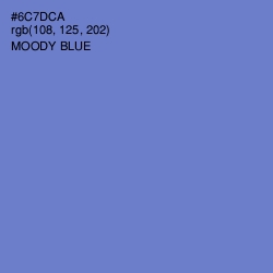 #6C7DCA - Moody Blue Color Image