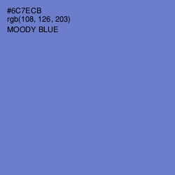 #6C7ECB - Moody Blue Color Image