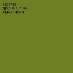 #6C7F25 - Fern Frond Color Image