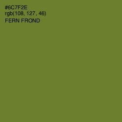 #6C7F2E - Fern Frond Color Image