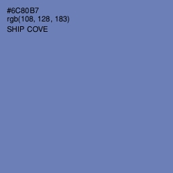 #6C80B7 - Ship Cove Color Image