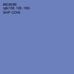 #6C80BE - Ship Cove Color Image