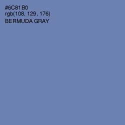 #6C81B0 - Bermuda Gray Color Image