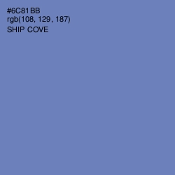 #6C81BB - Ship Cove Color Image