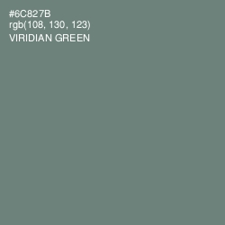 #6C827B - Viridian Green Color Image