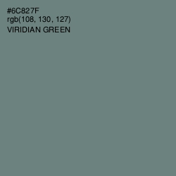 #6C827F - Viridian Green Color Image