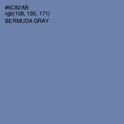 #6C82AB - Bermuda Gray Color Image