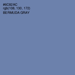 #6C82AC - Bermuda Gray Color Image