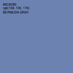 #6C82B0 - Bermuda Gray Color Image