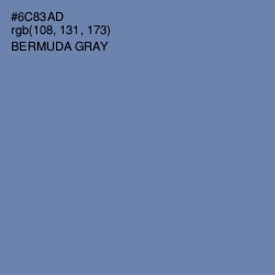 #6C83AD - Bermuda Gray Color Image