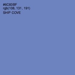 #6C83BF - Ship Cove Color Image