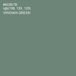 #6C857B - Viridian Green Color Image