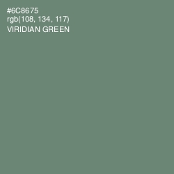 #6C8675 - Viridian Green Color Image