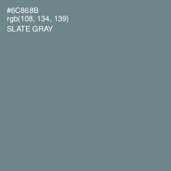 #6C868B - Slate Gray Color Image
