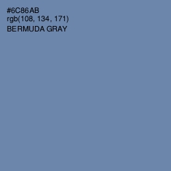 #6C86AB - Bermuda Gray Color Image