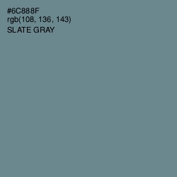 #6C888F - Slate Gray Color Image