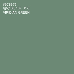 #6C8975 - Viridian Green Color Image