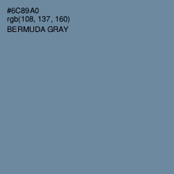 #6C89A0 - Bermuda Gray Color Image