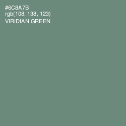 #6C8A7B - Viridian Green Color Image