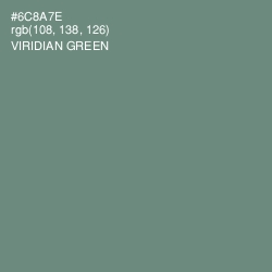 #6C8A7E - Viridian Green Color Image