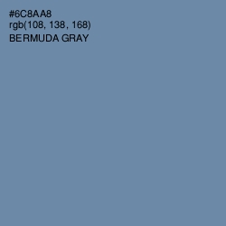 #6C8AA8 - Bermuda Gray Color Image