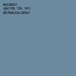 #6C8BA1 - Bermuda Gray Color Image