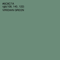 #6C8C7A - Viridian Green Color Image