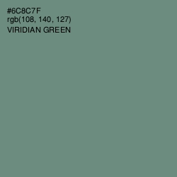 #6C8C7F - Viridian Green Color Image