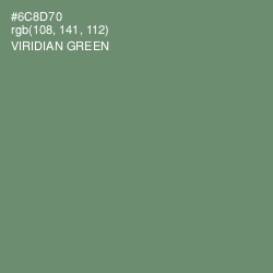 #6C8D70 - Viridian Green Color Image