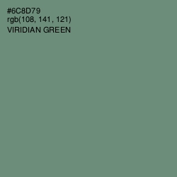 #6C8D79 - Viridian Green Color Image