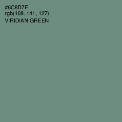 #6C8D7F - Viridian Green Color Image