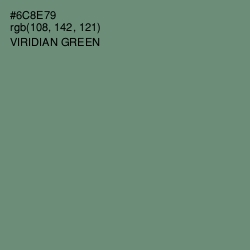 #6C8E79 - Viridian Green Color Image