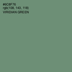 #6C8F76 - Viridian Green Color Image