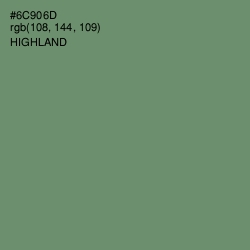 #6C906D - Highland Color Image