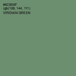 #6C906F - Viridian Green Color Image