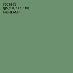 #6C936E - Highland Color Image