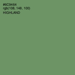 #6C9464 - Highland Color Image