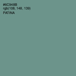 #6C948B - Patina Color Image