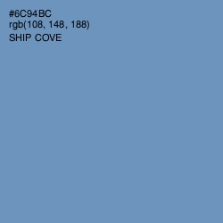 #6C94BC - Ship Cove Color Image