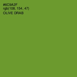 #6C9A2F - Olive Drab Color Image