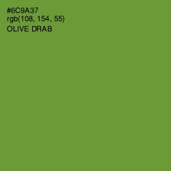 #6C9A37 - Olive Drab Color Image