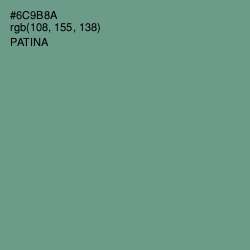 #6C9B8A - Patina Color Image